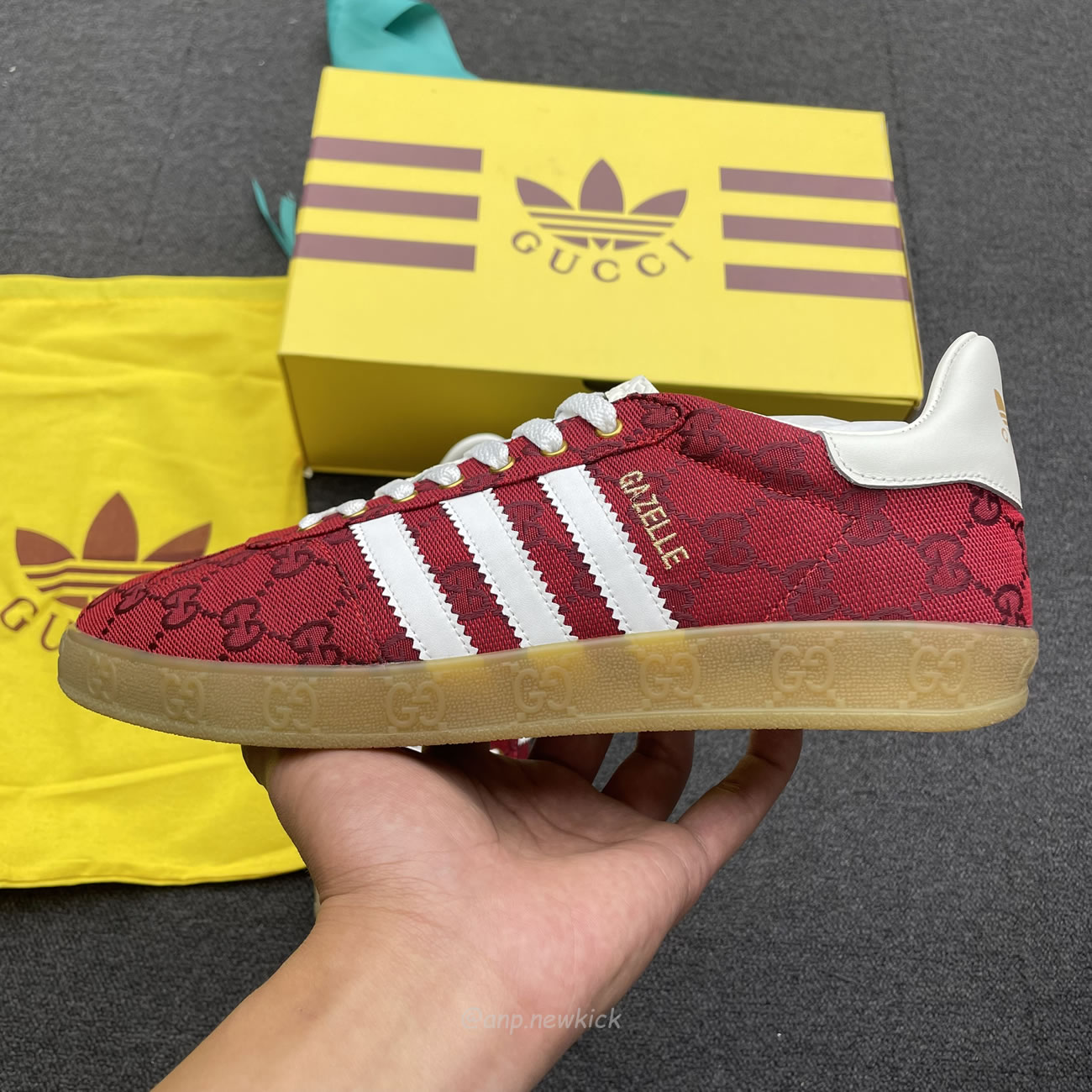 Adidas X Gucci Gazelle Original Gg Red 737967 Faaw3 6451 (4) - www.newkick.vip